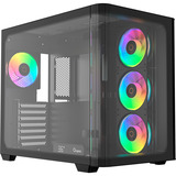 Ocypus  boîtier midi tower Noir | 2x USB-A | 1x USB-C | RGB | Window