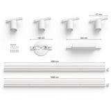 Philips Hue Ensemble de plafond de base droit Perifo (4 spots), Lampe Blanc, Philips Hue White and Color ambiance Kit de base Perifo pour plafond, droit (4 spots), Spot lumineux sur rail, LED, 6500 K, 220 - 240 V, Blanc