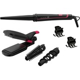 Rowenta Infinite Looks CF4222F0 brosse soufflante et fer à lisser Multistyler À chaleur Noir, Rose 48 W Noir/Rose, Multistyler, À chaleur, Barre de défilement, 190 °C, 60 s, Noir, Rose