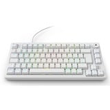 Sharkoon SKILLER SGK25 RGB clavier gaming Blanc, Layout DE (QWERTZ), Huano Red, 75%