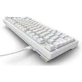 Sharkoon SKILLER SGK25 RGB clavier gaming Blanc, Layout DE (QWERTZ), Huano Red, 75%