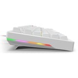 Sharkoon SKILLER SGK25 RGB clavier gaming Blanc, Layout DE (QWERTZ), Huano Red, 75%