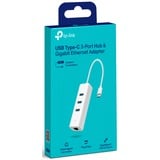 TP-Link UE300C Ethernet 1000 Mbit/s, Carte réseau Blanc, Avec fil, USB Type-C, Ethernet, 1000 Mbit/s, Blanc