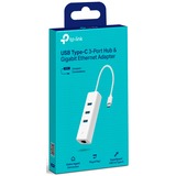 TP-Link UE330C carte réseau Ethernet 1000 Mbit/s Blanc, Avec fil, USB Type-A/USB Type-C, Ethernet, 1000 Mbit/s, Blanc
