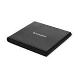 Verbatim Graveur de CD/DVD externe, Graveur DVD externe Noir, Noir, horizontale, Ordinateur portable, DVD-RW, USB 2.0, CD, CD-R, CD-RW, DVD, DVD+R, DVD+R DL, DVD+RW, DVD-R, DVD-R DL, DVD-RAM, DVD-ROM