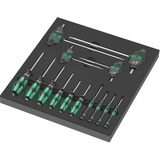 Wera 9712 Insert en mousse avec Tournevis ToRX HF Set 1, 14 pièces Noir/gris