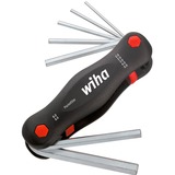 Wiha Multitool PocketStar, Multi-outil Noir, 7 pièces, version SB avec crochet pour serrure euro