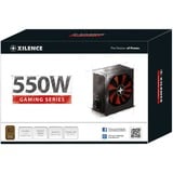 Xilence Perfomance Gaming alimentation  550 watt Noir, 2x PCIe, 550 W, 200 - 240 V, 50 Hz, 10 A, Actif, 105 W