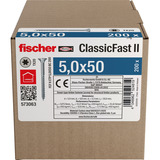 fischer Vis pour panneaux de particules ClassicFast II 5,0x50 tête fraisée TX 