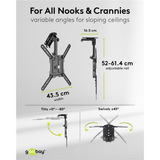 goobay Support de plafond pour TV, Montage au plafond 