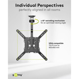 goobay Support de plafond pour TV, Montage au plafond 