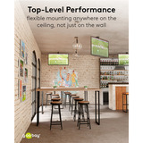 goobay Support de plafond pour TV, Montage au plafond 