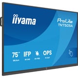 iiyama ProLite TN7505A-B1AG 74.5" 4K Ultra HD Moniteur tactile Noir, 1x DisplayPort, 2x HDMI, 1x VGA, 1x USB-C, 3x USB-A, 2x RJ-45