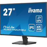 iiyama ProLite XU2792UHSU-B6 écran plat de PC 68,6 cm (27") 3840 x 2160 pixels 4K Ultra HD LED Noir Moniteur Noir (Mat), 1x DisplayPort, 1x HDMI, 1x USB-C, 3x USB-A, 68,6 cm (27"), 3840 x 2160 pixels, 4K Ultra HD, LED, 4 ms, Noir