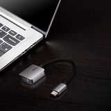 ATEN Adaptateur USB-C à VGA Gris/Noir, USB Type-C, VGA (D-Sub), Mâle, Femelle, Droit, Droit