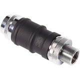 Alphacool ES Schnellverschluss BLH1A PushIn Set IG-IG avec presse-étoupe, Connecteur Noir (Mat)/chrome