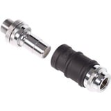 Alphacool ES Schnellverschluss BLH1A PushIn Set IG-IG avec presse-étoupe, Connecteur Noir (Mat)/chrome