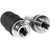 Alphacool ES Schnellverschluss BLH1A PushIn Set IG-IG avec presse-étoupe, Connecteur Noir (Mat)/chrome
