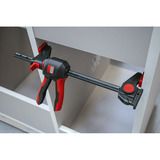 BESSEY 2x serre-joint de table à une main avec poignée pivotante (EZR360-15SET) Noir/Rouge
