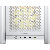 Corsair  boîtier midi tower Blanc | 3x USB-C | RGB | Verre Trempé