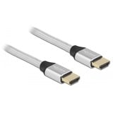 DeLOCK 85365 câble HDMI 0,5 m HDMI Type A (Standard) Argent Argent, 0,5 m, HDMI Type A (Standard), HDMI Type A (Standard), Compatibilité 3D, 48 Gbit/s, Argent