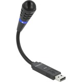 DeLOCK Microphone col de cygne USB avec sourdine Noir
