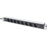 Digitus Bloc d'alimentation à 8 prises DN-95401, Multiprise Noir/en aluminium
