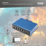 Digitus Commutateur Gigabit Ethernet industriel géré L2 8+2 ports, Switch 