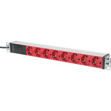 Digitus DN-95410-R, Multiprise Rouge/en aluminium
