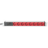 Digitus DN-95410-R, Multiprise Rouge/en aluminium