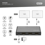 Digitus DS-55337, Repartiteur HDMI Noir