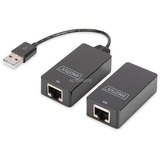 Digitus Set d'extension USB 1.1 CAT, 45 mètres, Rallonge USB Noir