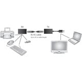 Digitus Set d'extension USB 1.1 CAT, 45 mètres, Rallonge USB Noir