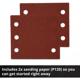 EINHELL Power X-Change Ponceuse orbitale à main sans fil TE-OS 18/113 Li-Solo, 18 Volt, Ponceuse vibrante Rouge/Noir