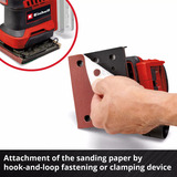 EINHELL TE-OS 18/113 Li-Solo, 4460731, Ponceuse vibrante Rouge/Noir