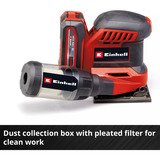 EINHELL TE-OS 18/113 Li-Solo, 4460731, Ponceuse vibrante Rouge/Noir