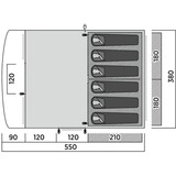 Easy Camp 120498 Skarvan 6, Tente Gris