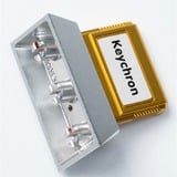 Keychron Capuchon de touche artisanal en alliage d'aluminium pour ordinateur, Keycaps Argent/Or