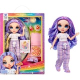 MGA Entertainment Junior High Pyjama Party Violet, Poupée Rainbow High Junior High Pyjama Party Violet, Poupée mannequin, Femelle, 4 an(s), Garçon/Fille, 177,8 mm, Multicolore