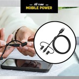 Otterbox Câble USB 2.0, connecteur USB-A > connecteurs Micro-USB + USB-C + Lightning Noir