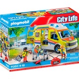 PLAYMOBIL City Life - Ambulance avec effets lumineux et sonore, Jouets de construction 71202