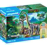 PLAYMOBIL Dinos Rencontre avec Brachiosaurus en hydroglisseur, Jouets de construction 