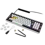 Sharkoon SKILLER SGK50 S2 RGB clavier gaming mécanique Blanc, Layout DE (QWERTZ), Gateron Yellow, 96%