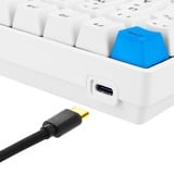 Sharkoon SKILLER SGK50 S3 PBT RGB clavier gaming mécanique Blanc, Layout DE (QWERTZ), Gateron G Pro 3.0 Yellow, 75%