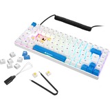 Sharkoon SKILLER SGK50 S3 PBT RGB clavier gaming mécanique Blanc, Layout DE (QWERTZ), Gateron G Pro 3.0 Yellow, 75%