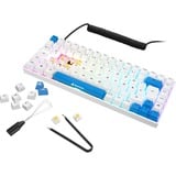 Sharkoon SKILLER SGK50 S3 PBT, clavier gaming Blanc/Bleu clair, Layout DE, Gateron G Pro 3.0 Yellow