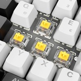 Sharkoon clavier gaming Blanc, Layout DE, Gateron Yellow