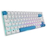 Sharkoon clavier gaming Blanc/Bleu clair, Layout DE, Gateron G Pro 3.0 Yellow