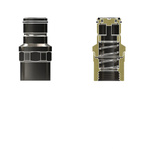 Thermal Grizzly DeltaMate Quick Disconnect, Connecteur Argent brillant/nickel