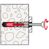 fischer Cheville DuoPower 8x40 S Gris clair/Rouge